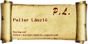 Paller László névjegykártya